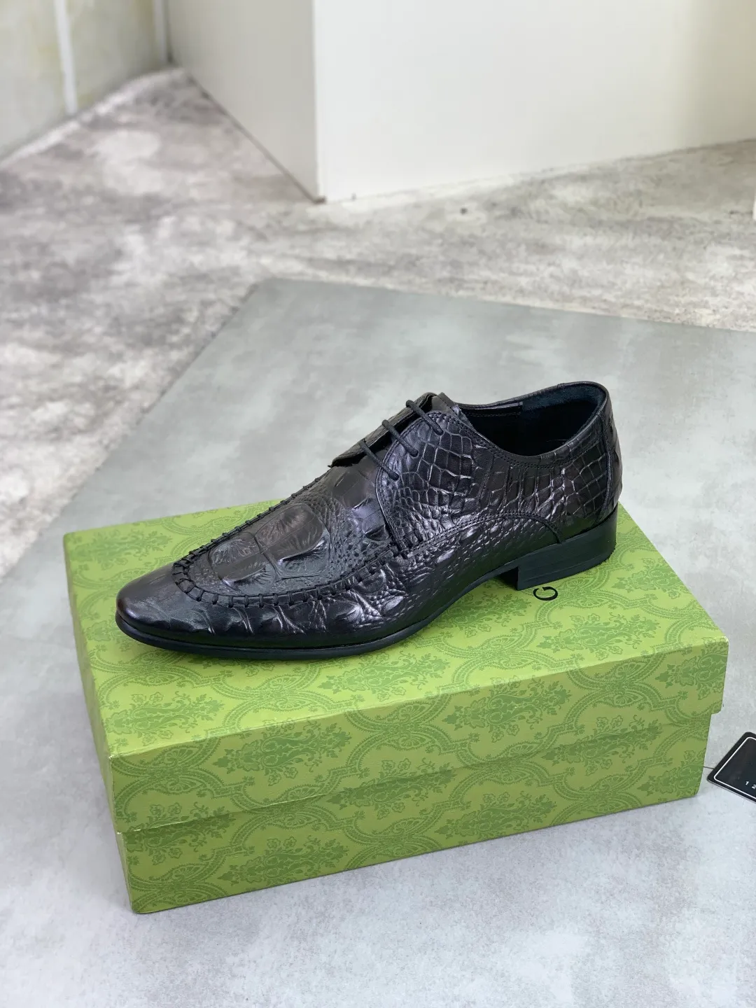 Men's Men's Shoes 💰P500 [New Style] 💰💎💎💎 [Gucci] GUCCI high-end men's formal business leather shoes, original order 1:1! Original imported high-end calfskin, original metal buckle, imported first-layer pigskin lining for feet, original high-end outsole, men's shoe size: 38-44